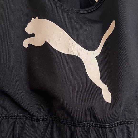 PUMA Black Racerback Sports Bra, Size M - Picture 4 of 8